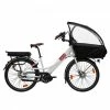 VÉLO CARGO COMPACT ÉLECTRIQUE - FAMILÉÖ 3 VITESSES BLANC + ACCESSOIRES ENFANT -Vélos De Route Soldes velo cargo compact electrique famileo 3 vitesses blanc accessoires enfant 600x600 1