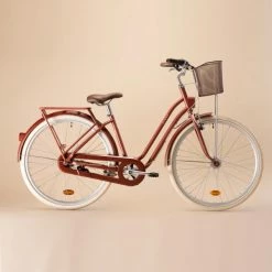 VELO DE VILLE ELOPS 540 CADRE BAS ROUGE BRIQUE -Vélos De Route Soldes velo de ville elops 540 cadre bas rouge brique 5 600x600 1