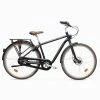 VELO DE VILLE ELOPS 900 CADRE HAUT ALUMINIUM NOIR -Vélos De Route Soldes velo de ville elops 900 cadre haut aluminium noir 600x600 1
