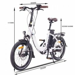 VÉLO ELECTRIQUE PLIANT NCM PARIS BLANC - 20", 250W, BATTERIE 36V 15AH -Vélos De Route Soldes velo electrique pliant ncm paris blanc 20 250w batterie 36v 15ah 4 600x600 1
