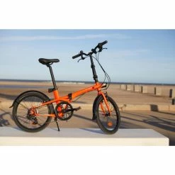 VELO PLIANT TILT 500 ORANGE FLUO -Vélos De Route Soldes velo pliant tilt 500 orange fluo 22 600x600 1