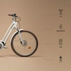 VÉLO VILLE ÉLECTRIQUE CONNECTÉ ELOPS 920 E CONNECT LF BLANC -Vélos De Route Soldes velo ville electrique connecte elops 920 e connect lf blanc 3 600x600 1