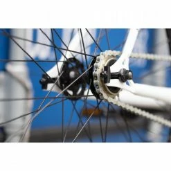 VELO VILLE SINGLE SPEED 500 BLANC -Vélos De Route Soldes velo ville single speed 500 blanc 2 600x600 1