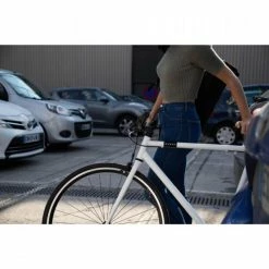 VELO VILLE SINGLE SPEED 500 BLANC -Vélos De Route Soldes velo ville single speed 500 blanc 8 600x600 1