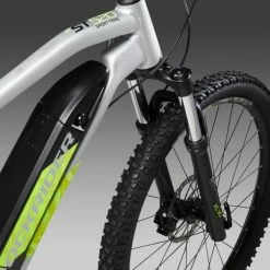 VÉLO VTT ÉLECTRIQUE E-ST 520 GRIS JAUNE 27,5" -Vélos De Route Soldes velo vtt electrique e st 520 gris jaune 275 8 600x600 1